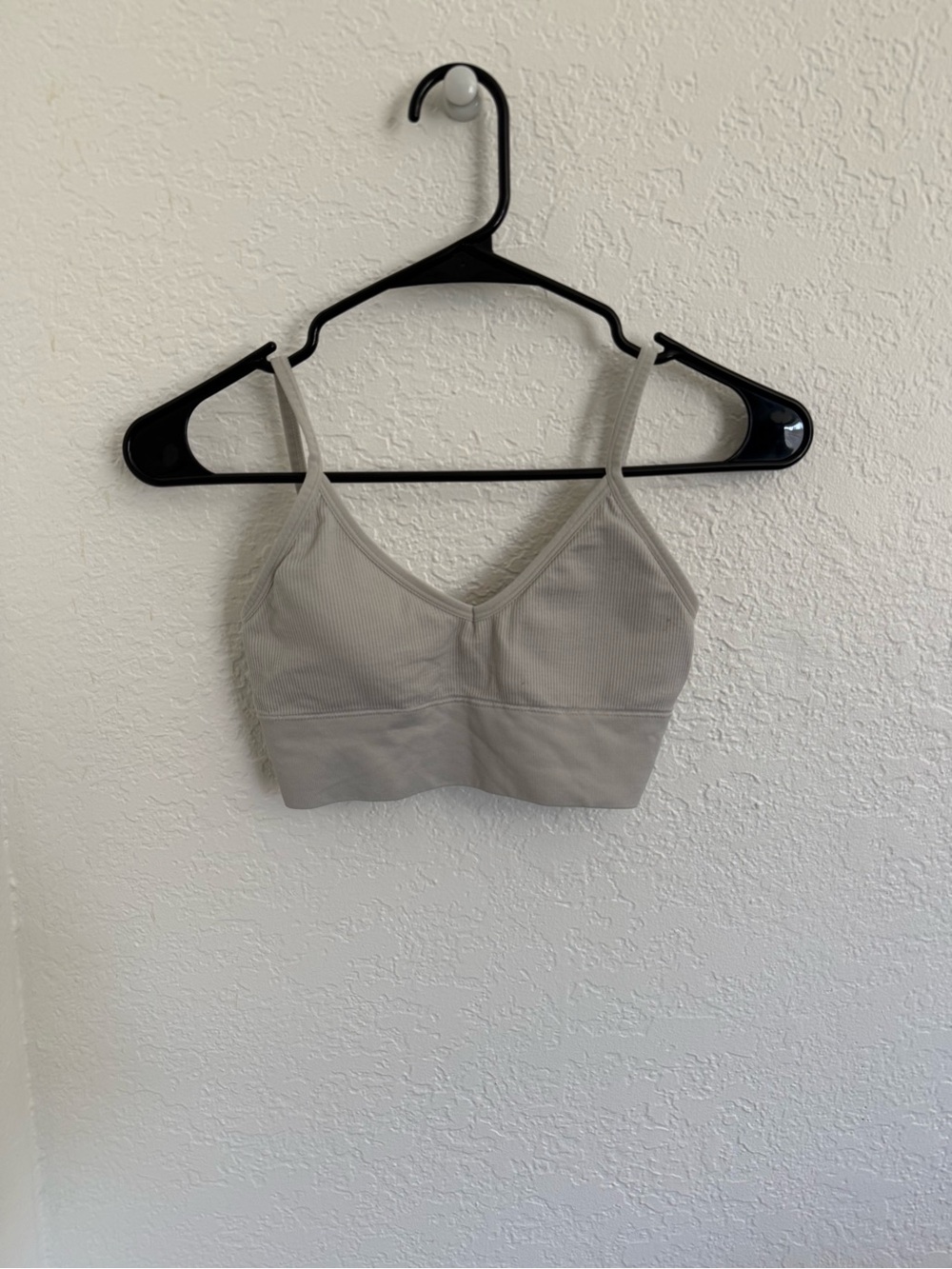 Inaka Power Ribbed Scoop Bralette in Light Gray